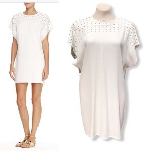 Derek Lam Crepe Shift Dress w Grommets
